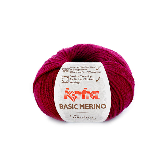 Katia Basic Merino Donker fuchsia kleur - 024