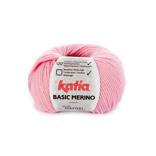 Katia Basic Merino Kauwgom roze kleur - 25