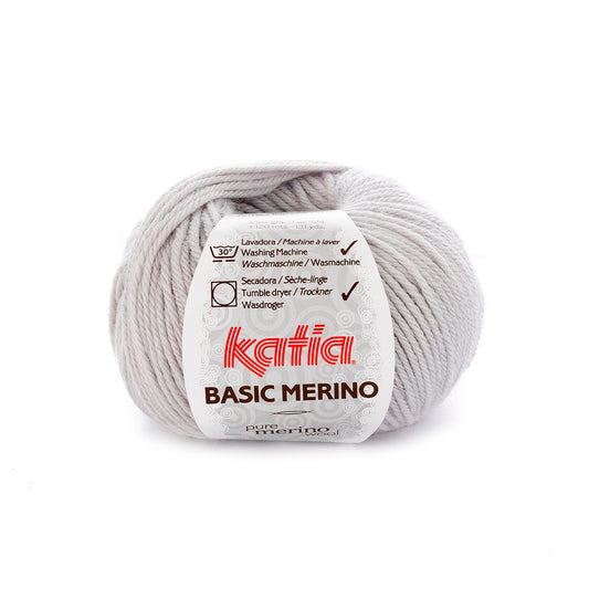 Katia Basic Merino Zeer licht grijs kleur - 38