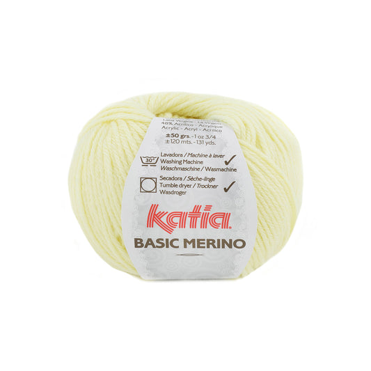 Katia Basic Merino Pastel geel kleur - 84