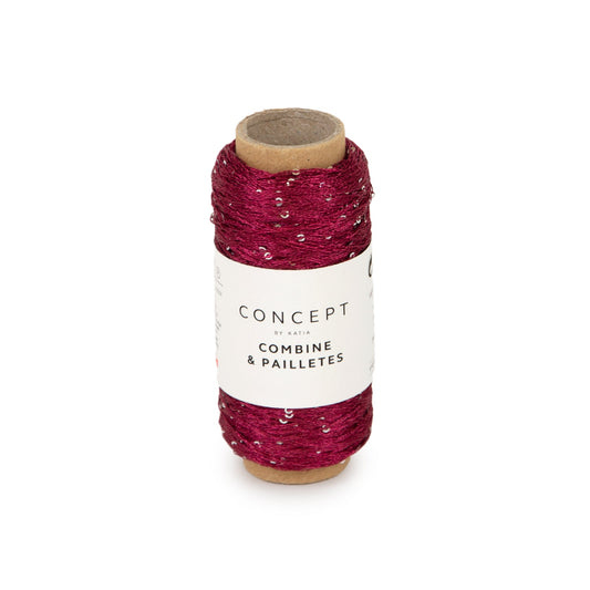 Katia Concept Combine & Pailletes Bordeaux (61)