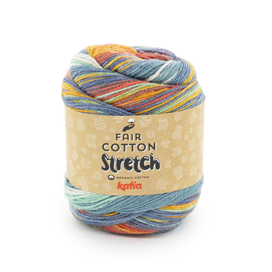 FAIR COTTON STRETCH Koraal-Geel-Olieverf 102