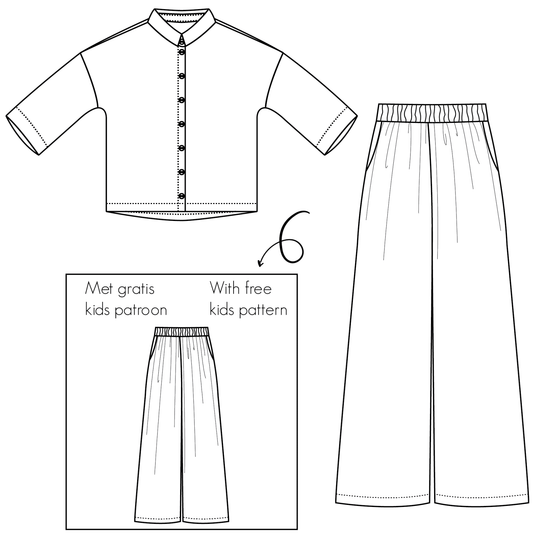Bel’Etoile – Kiki blouse & broek set dames (papieren patroon)
