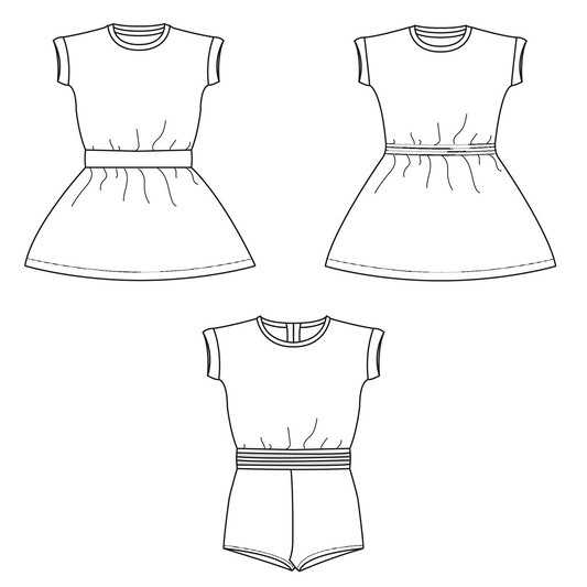Bel'Etoile - Lux jurk en jumpsuit kids (papieren naaipatroon)