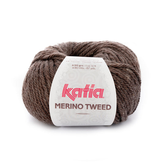 Katia Merino Tweed  Bruin kleur - 303