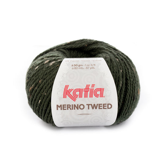 Katia Merino Tweed  Donker groen kleur - 310