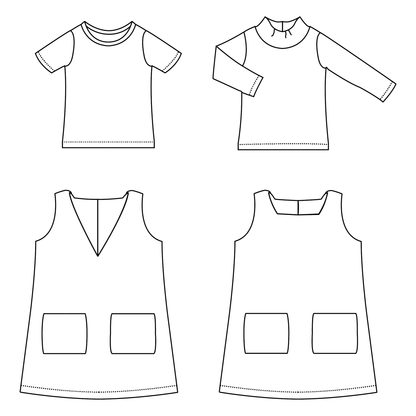 Bel'Etoile - Irene jurk/overgooier voor kids (papieren naaipatroon)