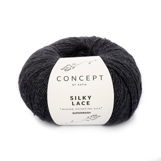 Katia Silky Lace Zwart kleur - 156