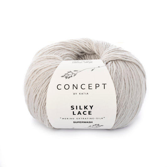 Katia Silky Lace Parelachtig licht grijs kleur - 173