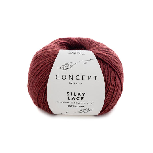 Katia Silky Lace Wijn rood kleur - 176