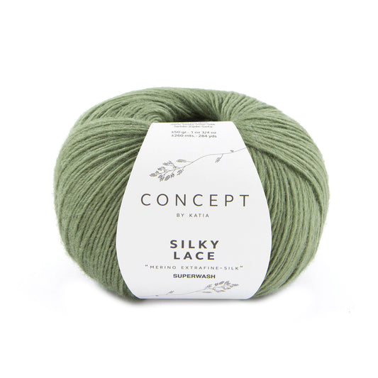 Katia Silky Lace Bleekgroen kleur - 186