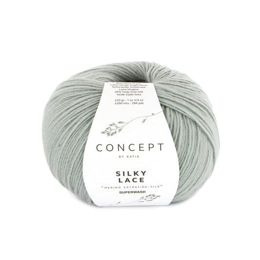 Katia Silky Lace Bruinachtig groen kleur - 187