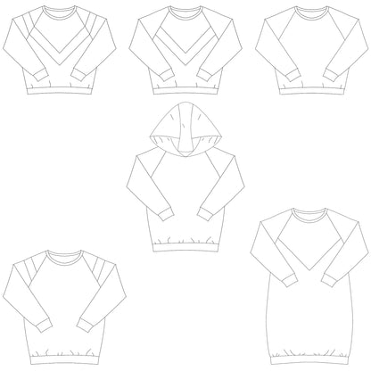 Bel’Etoile - Isa sweater, jurk en top voor dames en tieners (papieren naaipatroon)
