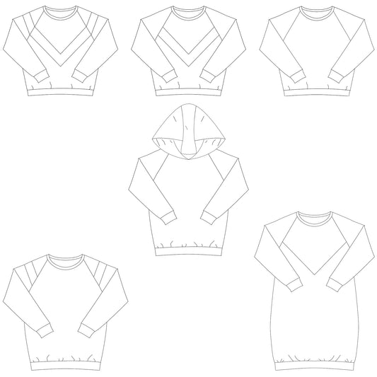 Bel’Etoile - Isa sweater, jurk en top voor dames en tieners (papieren naaipatroon)
