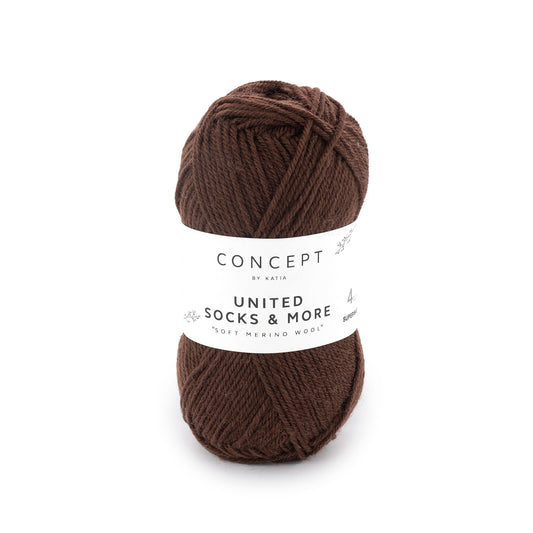 Katia United Socks & More Donker bruin kleur - 102
