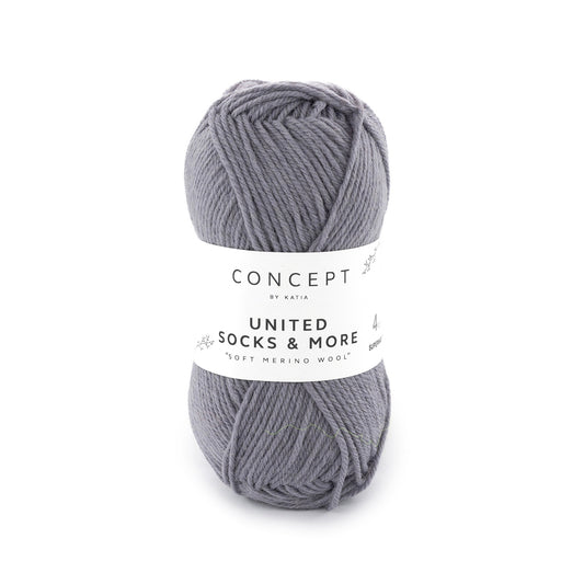 Katia United Socks & More Medium grijs kleur - 201