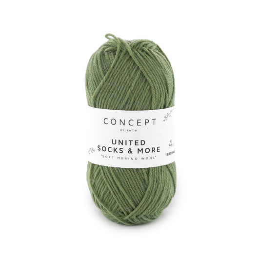 Katia United Socks & More Militair groen kleur - 82