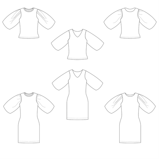 Bel’Etoile – Gaëlle top en jurk dames en tieners (papieren patroon)