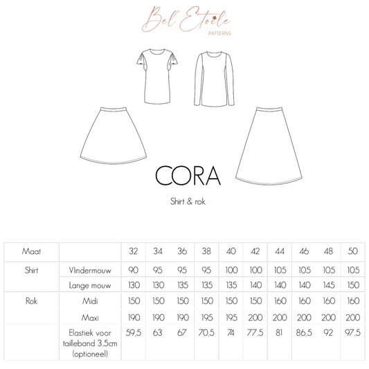 Bel'Etoile - Cora rok & shirt (papieren patroon)