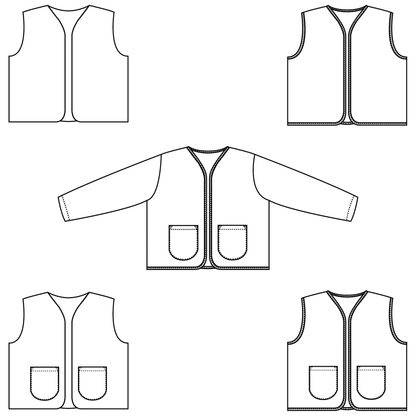 Bel’Etoile – Junna gilet/vest dames en kids (papieren patroon)
