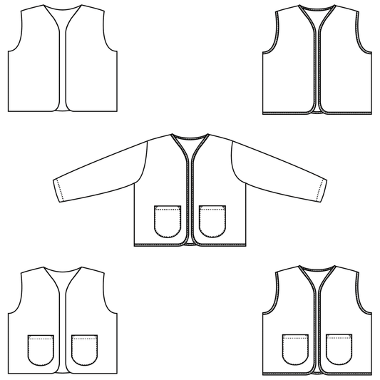 Bel’Etoile – Junna gilet/vest dames en kids (papieren patroon)