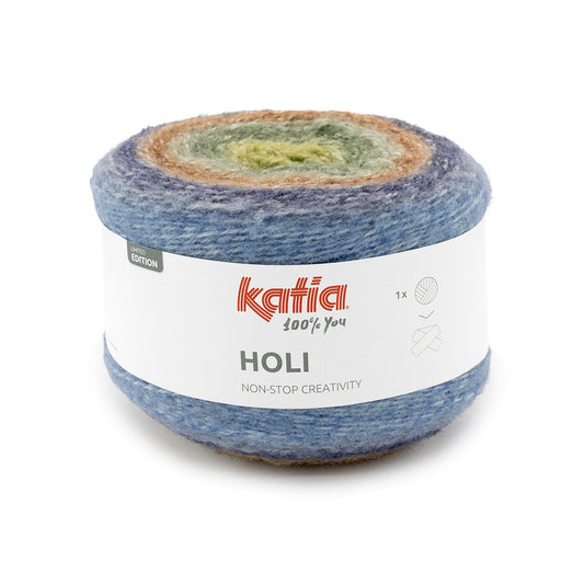 Katia Holi Groen-Camel-Blauw kleur - 503
