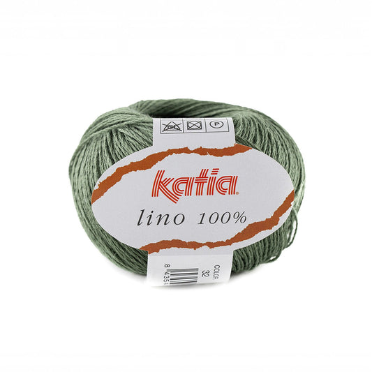 Katia Lino 100% - Reseda groen 32