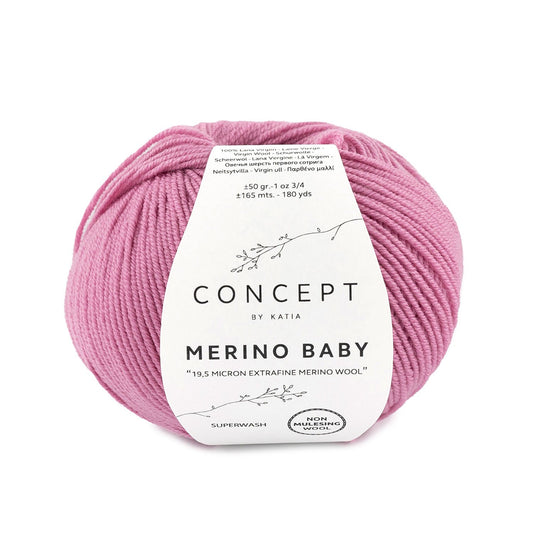 Katia Merino Baby Kauwgom roze kleur - 46