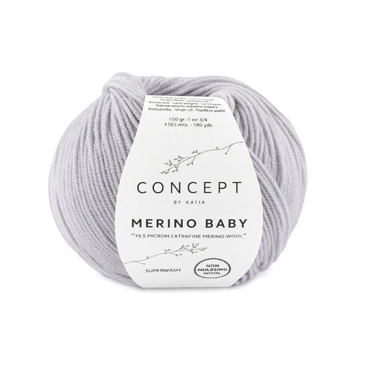 Katia Merino Baby Parelachtig licht grijs kleur - 55