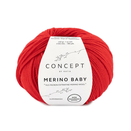 Katia Merino Baby Rood kleur - 4
